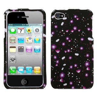 MYBAT IPHONE4HPCIM652NP Slim and Stylish Protective Case for iPhone 4   1 Pack   Retail Packaging   Starburst Flower Black Cell Phones & Accessories