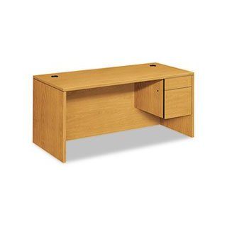 ** 10500 Series "L" Right 3/4 Height Pedestal Desk, 66 x 30 x 29 1/2, Harvest **   Mobile File Cabinets