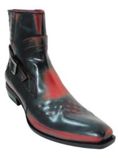 Joe Ghost Men's Italian Leather Boots 654 Multy Red/Blue/Green Shoes