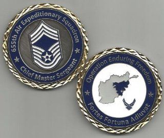 US Air Force 655 Air Expeditionary Squadron Chief Master Sergeant Challenge Coin 