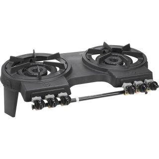 Hurricane Products Propane Cast Iron Stove   Double Burner, Model 63 5200