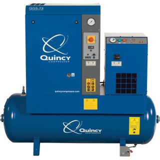 Quincy QGS Rotary Screw Compressor with Dryer   5 HP, 200/208, 230, 460 Volt 3