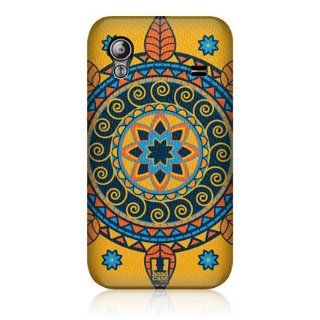 Head Case Designs Mustard Indian Monograms Hard Back Case Cover for Samsung Galaxy Ace S5830 Cell Phones & Accessories