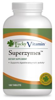 LuckyVitamin   Superzymes   180 Tablets