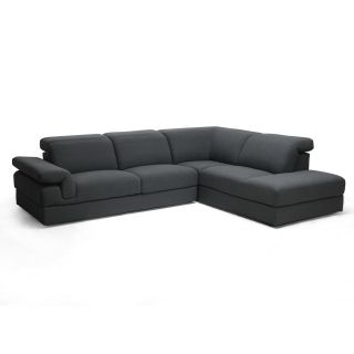 Baxton Studio Liesel Dark Gray Modern Sectional Sofa