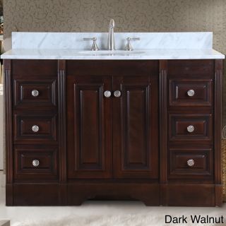 Virtu Virtu Usa Austen 49 inch Single Sink Bathroom Vanity Set Walnut Size Single Vanities
