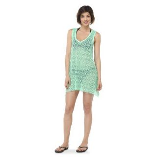 Womens Crochet Swim Coverup Dress  Mint XL