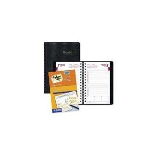 Rediform Cb634wn.blk Cb634wn 2 part Carbonless Daily Planner   Daily   5 X 8   700 Am To 730 Pm   Black  Appointment Books And Planners 