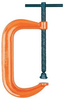 Armstrong 78 634 4 Inch Capacity Deep Throat Pattern C Clamp, High Visibility Finish, Safety Orange    