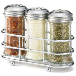 Tablecraft 659N Glass Condiment Dispenser Set with Perforated Tops, 2 Ounce Kitchen & Dining