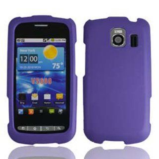 LG VS660 / Vortex Slim Rubberized Protective Snap On Hard Cover Case   Purple Cell Phones & Accessories