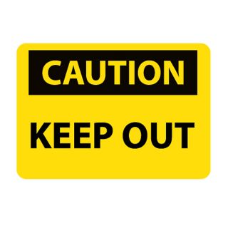 Nmc Osha Compliant Vinyl Caution Signs   14X10   Caution Keep Out