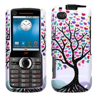 Design Hard Protector Skin Cover Cell Phone Case for Motorola i886 Sprint / Nextel   Love Tree Cell Phones & Accessories