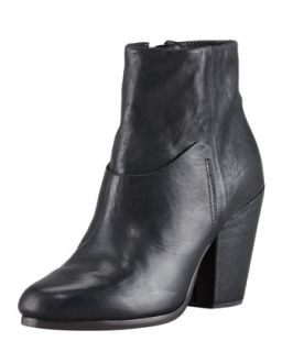 Womens Kendall Leather Ankle Boot, Black   Rag & Bone