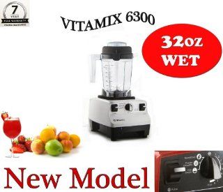 VITAMIX 6300 White   With 32 Ounce WET Container Featuring 3 Pre programmed Settings, Variable Speed Control, and Pulse Function . Includes Savor Recipes Book and DVD Kitchen & Dining