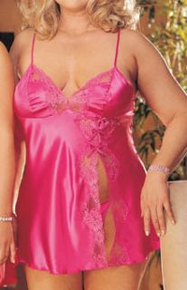 Shirley of Hollywood X20016 Charmeuse With Lace Full Figure Babydoll