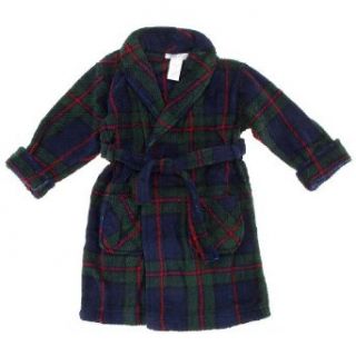 Navy and Green Plaid Robe for Toddlers and Boys 2T Clothing