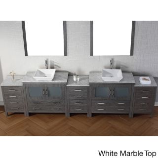 Virtu Virtu Usa Dior 126 Inch Double Sink Vanity Set In Zebra Grey Grey Size Double Vanities