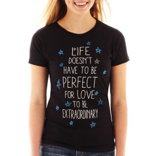 The Fault in Our Stars Short Sleeve Graphic Tee, Black, Womens