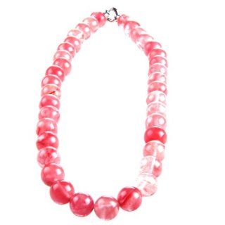 Qsks Red Nature Stone Beads Strand Necklace Jewelry for Girls and Women 18.70" Jewelry