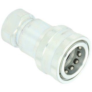 Dixon 16 663 Steel Industrial Hydraulic Quick Connect Fitting, Poppet Valve Coupler, 3/4" Coupling x 3/4" 14 NPTF Quick Connect Hose Fittings