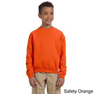 Jerzees Youth 50/50 Nublend Fleece Long sleeve T shirt Orange Size XL (18 22)