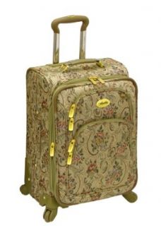 Amelia Earhart Luggage Versailles Collection Gold 20 Inch Expandable 360 Upright, Gold Tapestry, One Size Clothing