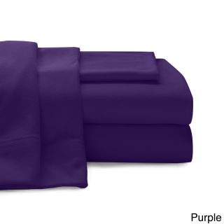 Baltic Linen 100 percent Cotton Luxury Jersey Sheet Set Purple Size California King