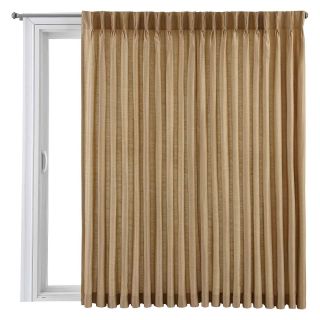 ROYAL VELVET Supreme Pinch Pleat/Back Tab Lined Patio Panel, Gold