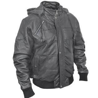 Xelement X 637 Mens Leather Jacket with Zip Out Hood Sz XL Sports & Outdoors