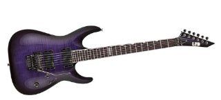 ESP LTD MHFR 330FM Flame Maple Top Electric Guitar See Thru Purple Sunburst Musical Instruments