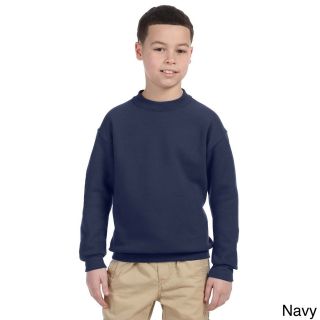 Jerzees Youth Super Sweats Nublend Fleece Long Sleeve T shirt Navy Size L (14 16)