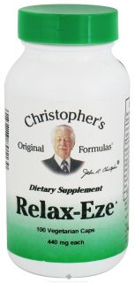Dr. Christophers Original Formulas   Relax Eze   100 Vegetarian Capsules