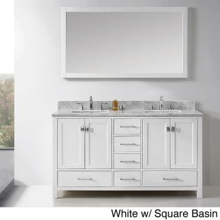 Virtu Virtu Usa Caroline Avenue 60 inch Double Sink Bathroom Vanity Set White Size Double Vanities