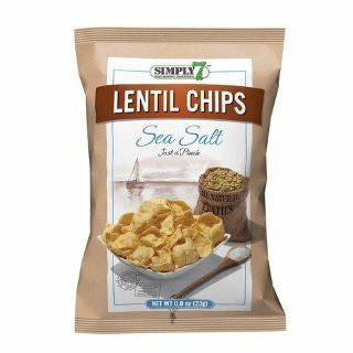 Simply 7 Hummus Chips, Sea Salt, 5 Ounce Bags (Pack of 12)  Soy Chips And Crisps  Grocery & Gourmet Food