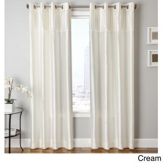 Softline Home Fashions Cosmo Faux Silk Grommet Top Curtain Panel Beige Size 54 x 84