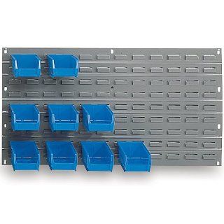 AKRO MILS Louvered Panel Wall Mount Rack   Beige Open Home Storage Bins