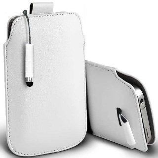 Shelfone Stylish Protective Leather Pull Tab Skin Case Cover For Nokia N8 S Includes Stylus Pen White Cell Phones & Accessories
