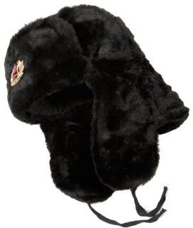 Russian Military Style Winter Hat USHANKA size 62 BLACK  Other Products  