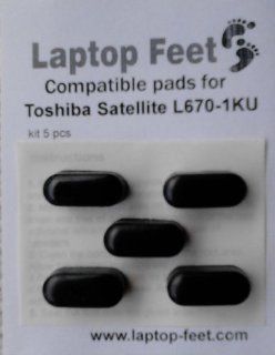 Laptop Rubber Feet for Toshiba Satelite L670 1ku Compatible Kit (5 Pcs Self Adhesive) Computers & Accessories