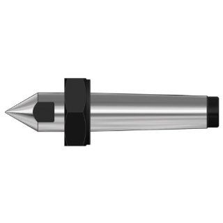 Rhm 5426 Type 671 Tool Steel Full Point Dead Center with Draw Off Nut, Morse Taper 6, M68x1.5, 63.8mm Point Diameter, 290mm Length Live Centers