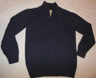 J. Khaki Boy's Quarter Zip Sweater (Medium (12 14), Navy) Clothing