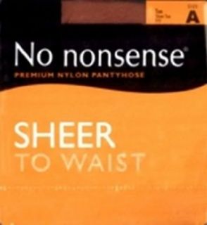 No Nonsense Premium Nylon Pantyhose Sheer To Waist Tan A (6 Pack)