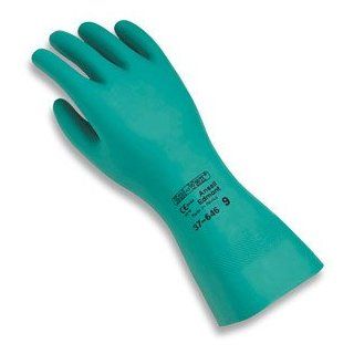 Ansell Sol Vex II Green 7 Nitrile Unsupported Chemical Resistant Gloves   13 in Length   117721 [PRICE is per DOZEN]   Work Gloves  
