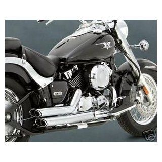 Vance & Hines 18515 Shortshots Staggered Chrome for Yamaha 04 09 V Star 650 (CA Only) (18515) Automotive