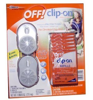 OFF? Clip OnTM Mosquito Repellent includes "NEW DESIGN" 2 Repellant Fan Units, 6 Refills; 4 AAA Batteries Included. Personal mosquito protection you don't spray on  Insect Repelling Products  Beauty