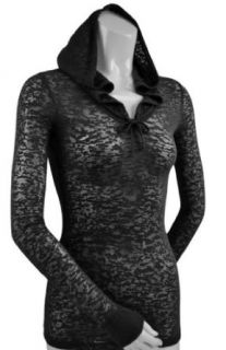 Kavio Women's Burnout Long Sleeve Pullover Hoody Fashion Hoodies