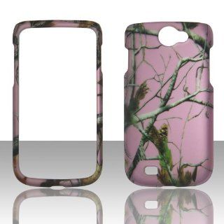 2D Pink Camo Tree Real Samsung Exhibit II 4G T679 / Galaxy Exhibit 4G / Galaxy W (i8150) Wonder T Mobile Hard Case Snap on Rubberized Touch Case Cover Protector Cell Phones & Accessories