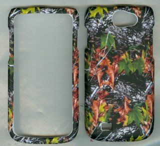 Samsung Exhibit II li 2 4G Galaxy W 4G SGH T679 T679M i8150 T MOBILE Phone CASE COVER SNAP ON HARD RUBBERIZED SNAP ON FACEPLATE PROTECTOR NEW CAMO MOSSY LEAVES Cell Phones & Accessories