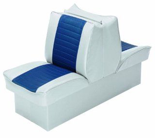 Wise Runabout Base Back to Back Lounge Seat, Grey/Navy, 8 Inch  Boat Seating  Sports & Outdoors
